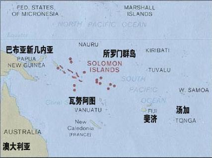 所罗门群岛是哪个国家地图
