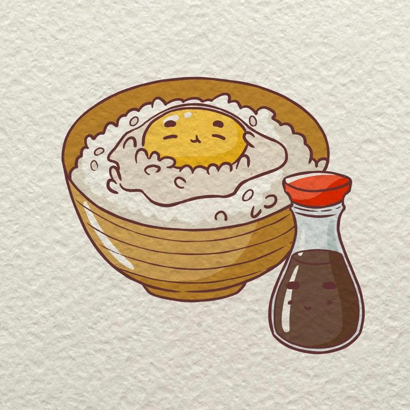 米饭简笔画