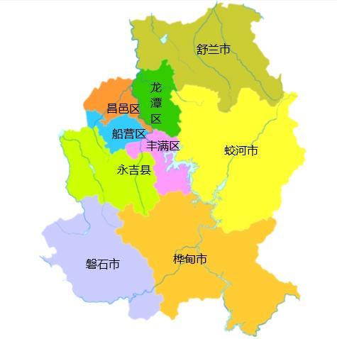吉林省吉林市地图的相关图片
